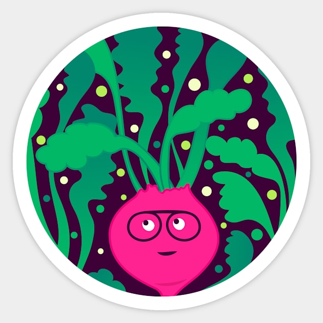 Beetroot Beat Sticker by MarynArts